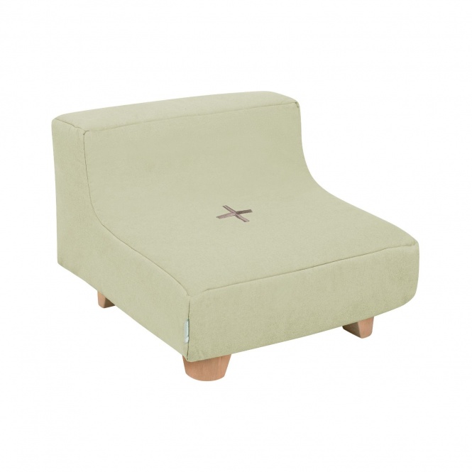 COCOON Sessel mit Holzfüße, Sitztiefe 45 cm, Sitzhöhe 25 cm 